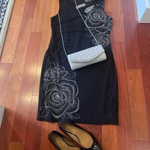 CCC Curated Elegant Evening Set Frank Lyman • Calvin Klein • Crystal Clutch